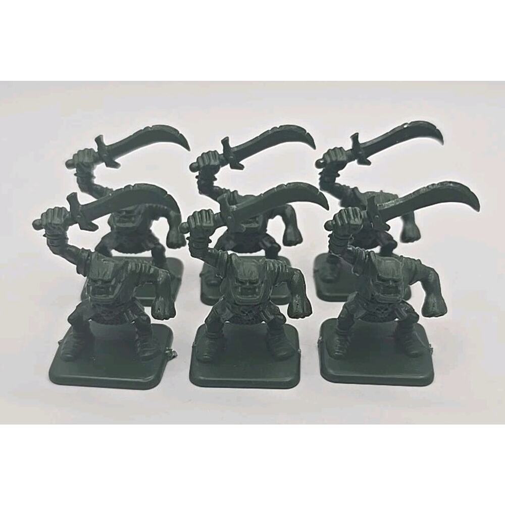 1990 Hero Quest Hero Green Figures Orc w/ Sword Lot of 6 SKU‎ 323